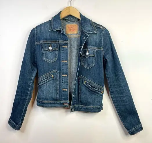 Levi's Vintage Y2K 2000s  Classic Jean Jacket Stretch Denim womens ladies S small