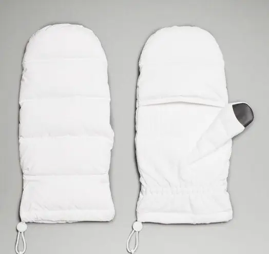 Lululemon  Wunder Puff Down Mittens White Unisex Large XL NWT thumbnail 1