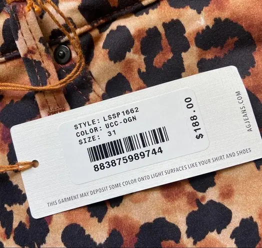 AG Adriano Goldschmied AG The Jodi Crop Untamed Camo Cognac Leopard thumbnail 30