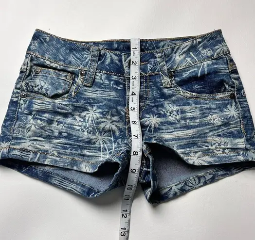 Delia's  Denim Shorts with Palm Prints Sz 00