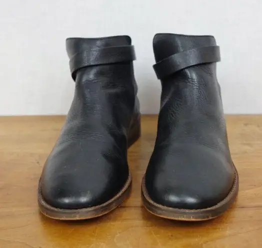 Madewell  Jodhpur Style Black Leather Ankle Boots 8.5