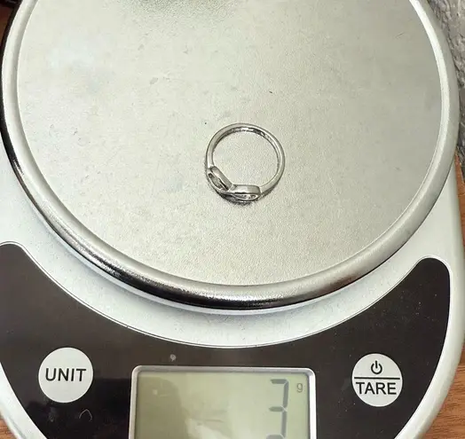 925 Sterling Silver Love Knot Infinity Ring Size 9.5