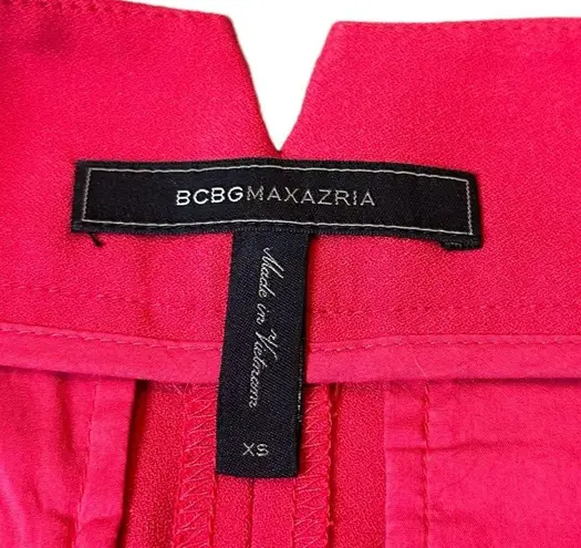 BCBGMAXAZRIA  Symon Cuffed Shorts Lipstick Red Size XS Women's