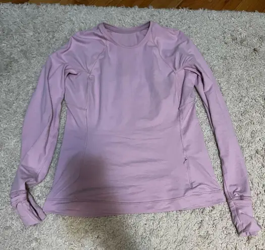 Lululemon it’s rulu run long sleeve pink peony size 8