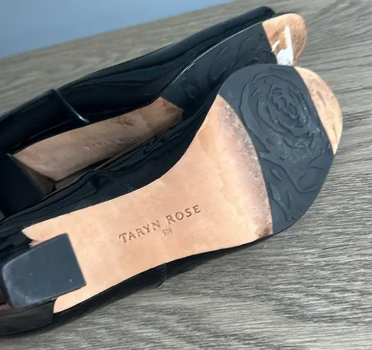 Taryn Rose Black Patent Leather Peep Toe Heels - Pumps GUC - Size 9 - Fierce