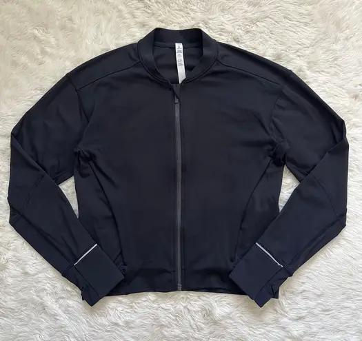 Lululemon Two Track Mind Jacket Bomber Full Zip Up W3CITS Athletic Black M