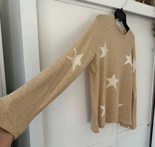 Sweet Romeo Pale Yellow Sweater with White Stars