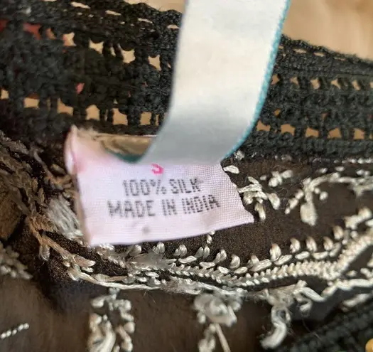 Graham Kandiah Kaftan Style Tunic Swimsuit Cover Up 100% Silk Size Small