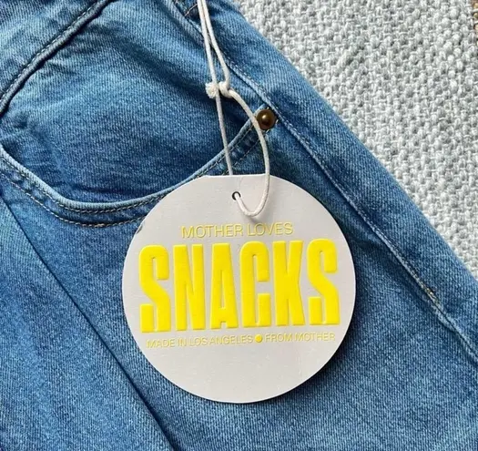 Mother SNACKS The Pleated Fun Dip Puddle Wide Leg Jeans Women’s Size 33 Blue