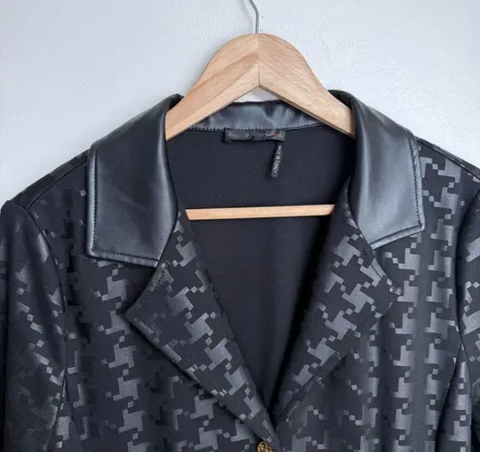 Jane and John Black Houndstooth Fitted Blazer Size M