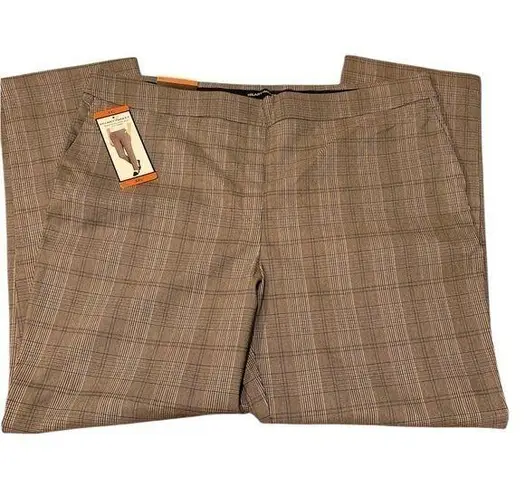 Hilary Radley Plaid Tummy Control Pants - XXL