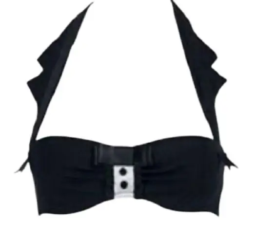 Beach Bunny Prim Proper Playboy Costume Tuxedo Tux Bow Tie Top Size Medium