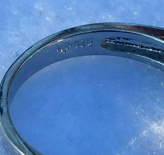 Sterling Silver Topaz and Sapphire Birthstone Ring, Size 7 3/4 Blue