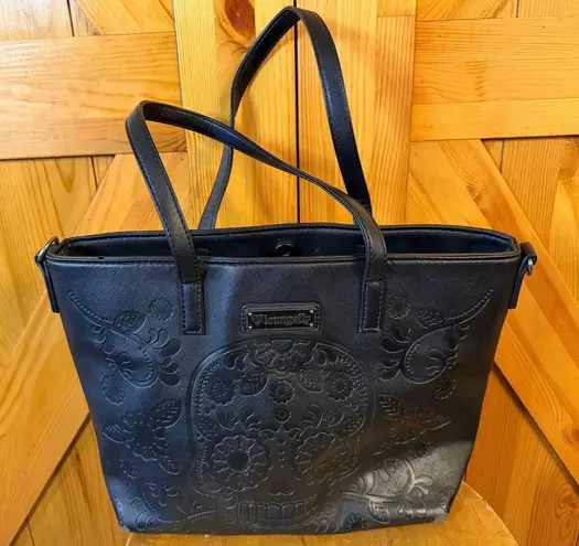 Lounge Fly Black On Black Sugar Skull Bag (6199) Read