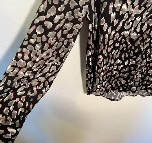 Story Bronx Top Leopard Print Black Gray