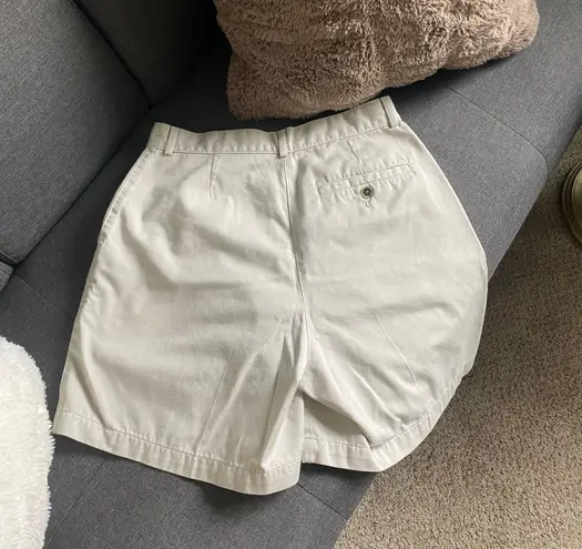 L.L.Bean  Khaki High Waisted Shorts Size 6
