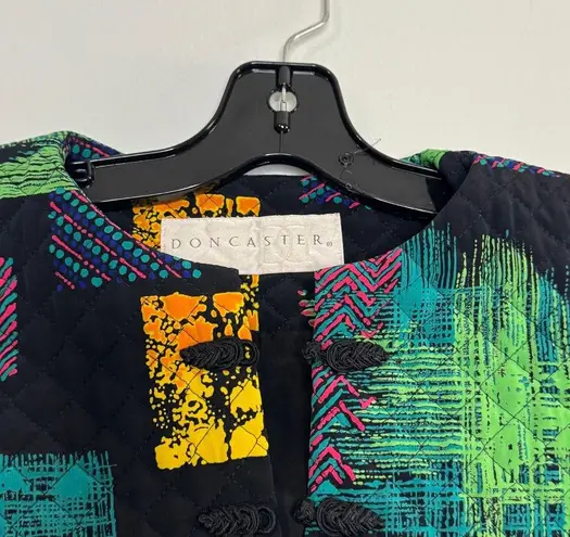 Doncaster Vintage Women’s Size 8 Artsy Quilted Long Sleeve Crop Jacket