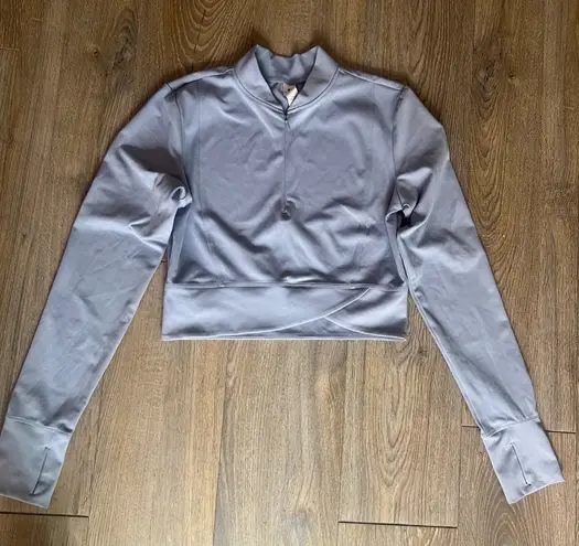 Yogalicious  Lux Nola Half Zip in Soft Blue - Image 1