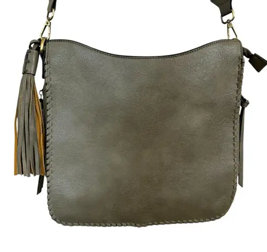 Jen & Co Nina Vegan Crossbody Purse in Olive Green