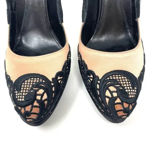 Giorgio Armani couture silk heels, made in Italy