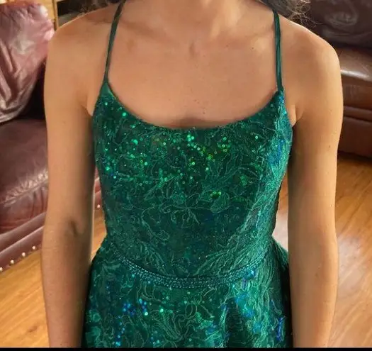Ellie Wilde Emerald Green Prom Dress