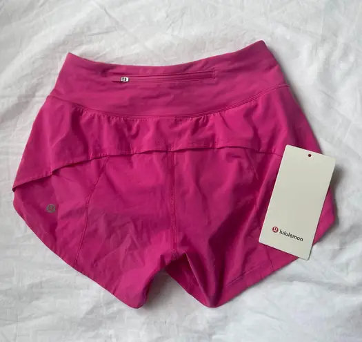 Lululemon Sonic Pink Speed Up MR Short 4”