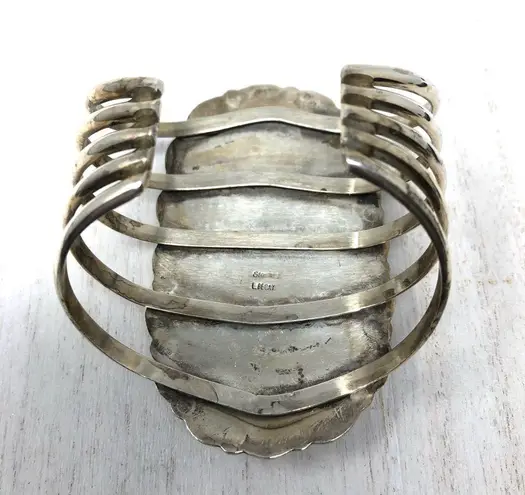 Sterling Silver NAVAJO turquoise cuff, 112.7g