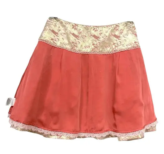 Moulinette Soeurs ANTHROPOLOGIE “Sugarplum” Metallic Brocade A-Line Skirt Size 6