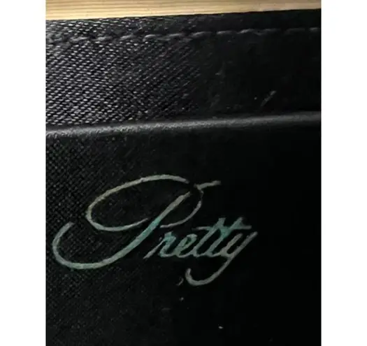 VTG Atomic 1950s "Pretty" Black Handbag w/ colorful Embroidered Swirls