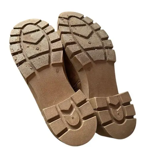 Wanted Women's Cinder Lug Sole Microfiber Ankle Boots. Sizes 8.5. EUC. Tan/Brown Brown