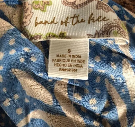 Band Of The Free Boho Blue & Beige Maxi Dress