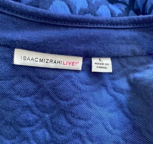 Isaac Mizrahi Live blue snap lightweight jacket