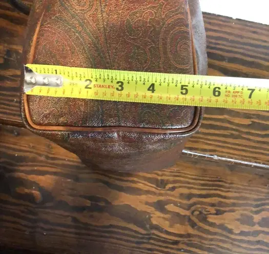 ETRO Red Paisley Boston Travel Bag Speedy 30 Top Handle Tote Lock and Keys