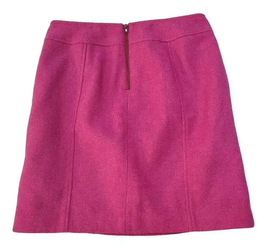 Talbots  Womens Petite Magenta Straight Wool Skirt With Pockets Size 6P