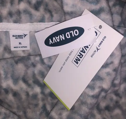 Old Navy  Active NWT Size XL Snakeskin Print Crop Fleece Cowl Neck Sweatshirt Top