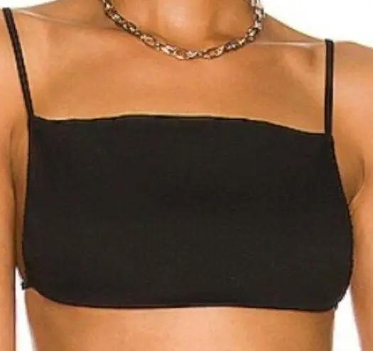 We Wore What Ruched Bandeau Top in Black Size L