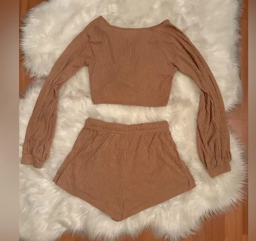 Cozy Matching Tan Lounge Set, Size M Size M