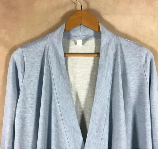 Ideology Women's Dip-Dye Waterfall Draped Open Front Cardigan, Blue, Small