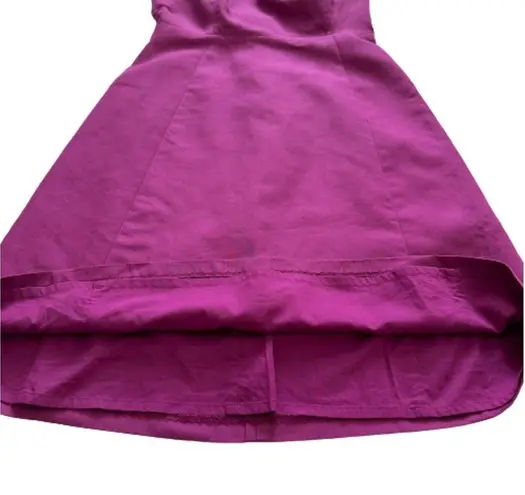 J.Crew  Dress Purple Magenta Sleeveless V-Neck V-Back Cotton Summer Dress Size 6P