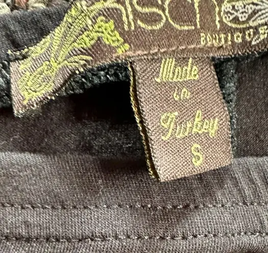 Kische Sequin Detail Black Leggings Size Small