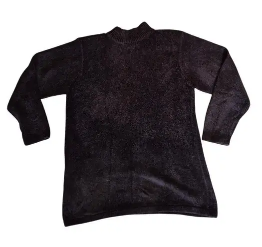 VTG Super 80s Richard & Co Black Acrylic Sweater w/ Color Block Sz L Size L