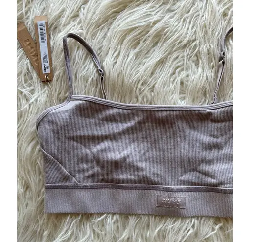 SKIMS Cotton Rib Scoop Bralette Oyster Size Medium