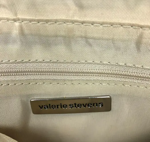 Valerie Stevens leather handbag cream color