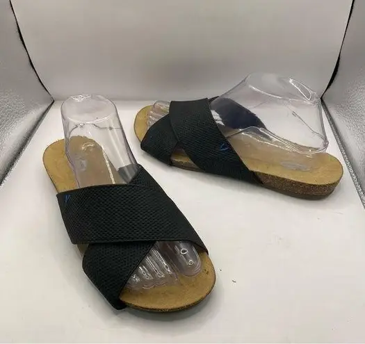 Dr. Scholls  Rae black criss cross slide sandals size US 9 M