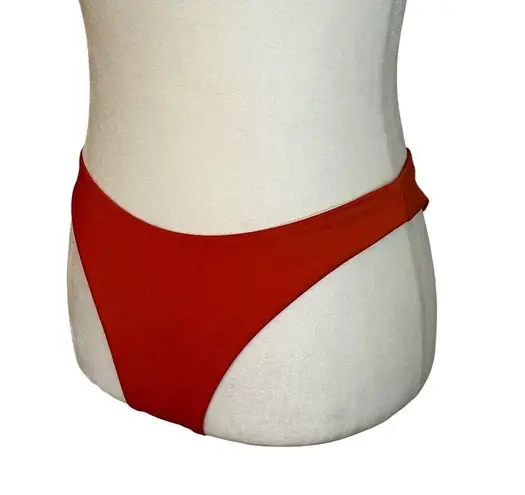 KYA Praslin Reversible Bikini Bottom in Scarlet Oatmilk Small New Womens Swim Orange