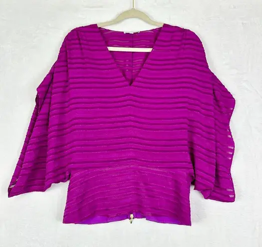 Anna Cate Batwing Top Size Small Fuschia Pink V