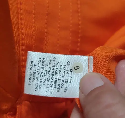 Ny&co NY& orange faux wrap shirtdress size large