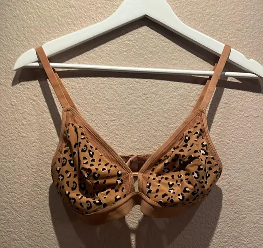 Lively Women’s Leopard Print Busty Bralette Size 1 or 32DD 32DDD 34D 34DD Tan