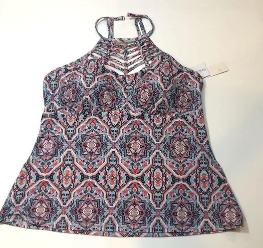 Raisin's CURVE BOA halter TANKINI swim top 24W