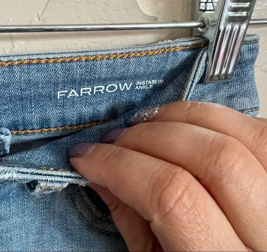 DL1961 Farrow Insta Slim Distressed Ankle Raw Hem Denim Jeans